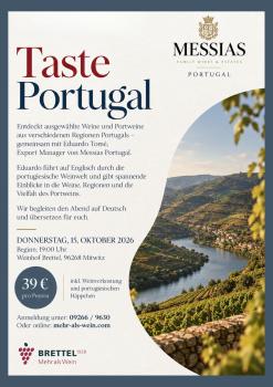 Taste Portugal – Messias Wein- & Portwein-Tasting | 15.10.2026 in Mitwitz